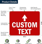 Custom Arrow, Custom Directional Sign, Up Arrow, 24x30 Inches, 55 mil thick - Image 6