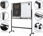 Large Dry-Erase Rolling Magnetic Whiteboard - Image 3