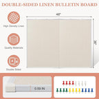 AMUSIGHT Double-Sided Large Cork Board - Image 2