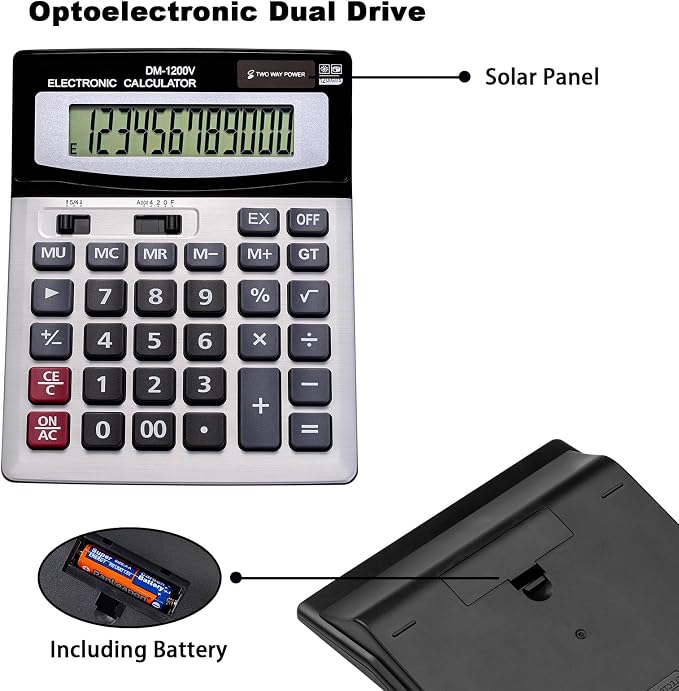 YEBMoo 12 Digit Desktop Calculator - Image 6