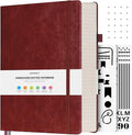 OFFIGIFT Dotted Journal Notebook, 312 Numbered Pages Large B5 Hardcover Leather by OFFIGIFT