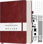 OFFIGIFT Dotted Journal Notebook, 312 Numbered Pages Large B5 Hardcover Leather by OFFIGIFT