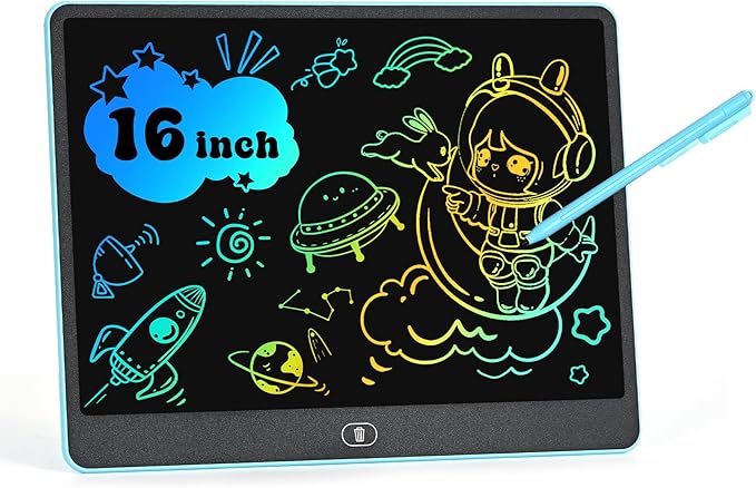 LCD Writing Tablet for Kids, 16 Inch Colorful Doodle Board Drawing Tablets by XJQWJ