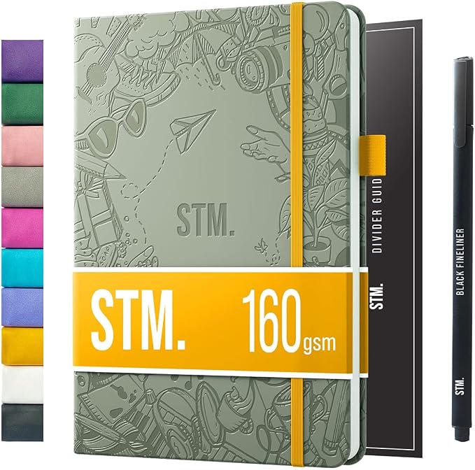Bullet Dotted Journal Dot Grid Notebook | A5 Daily Journaling Notebooks by ScribblesThatMatter