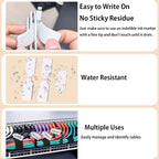 80-Pack Reusable Cable Labels & Cord Ties Kit – Write-On Wire Labels, Snap Ties - Image 5