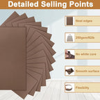 Silunkia 120 Sheets Coffee Color Cardstock 8.5 x 11 Printer Paper, 250gsm/92lb - Image 3
