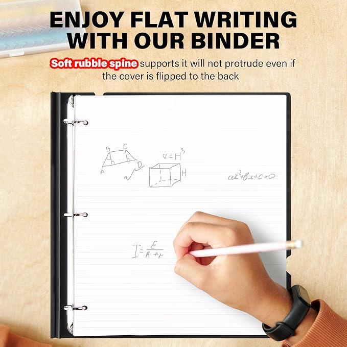 MAKHISTORY 1 Inch Telescoping 3 Ring Binder-4PCS, Flexible Binder - Image 4