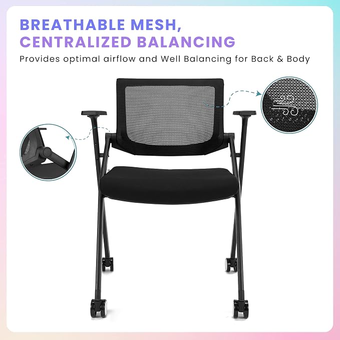 6 Pack Stackable Conference Room Chairs - Image 5