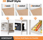 HOMEDANT 35.9" W 5 Tier Heavy Duty Garage Shelving Adjustable Metal Rack - Image 5