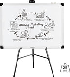 Amazon Basics High Boardroom Black Aluminum Flipchart Whiteboard and Display - Image 6