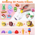 Moosia 90 Pack Animal Pencil Erasers - Image 4