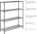M MZG 1760 LBs 4 Tier Storage Rack Metal Wire Shelving Unit, Storage Standing - Image 8