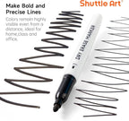 Shuttle Art Dry Erase Markers, 16 Pack Black Whiteboard Markers, Fine Tip Dry - Image 3