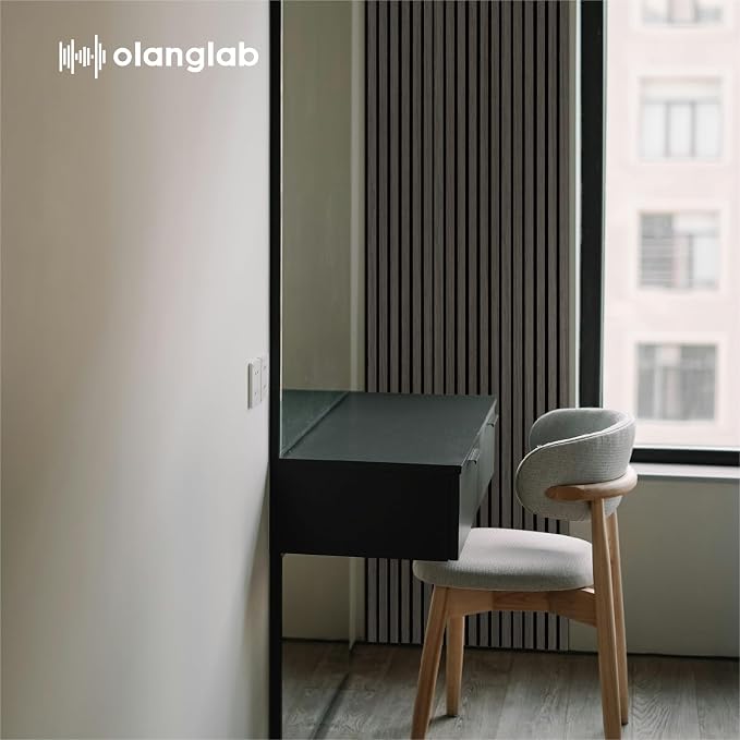 Olanglab Wood Slat Wall Panels 4 Pack, Wooden Acoustic Wall Panels, 94.5"x12.6" - Image 7