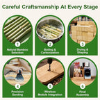 Bamboo Pen Holder for Desk & Nightstand Organizer - Image 8