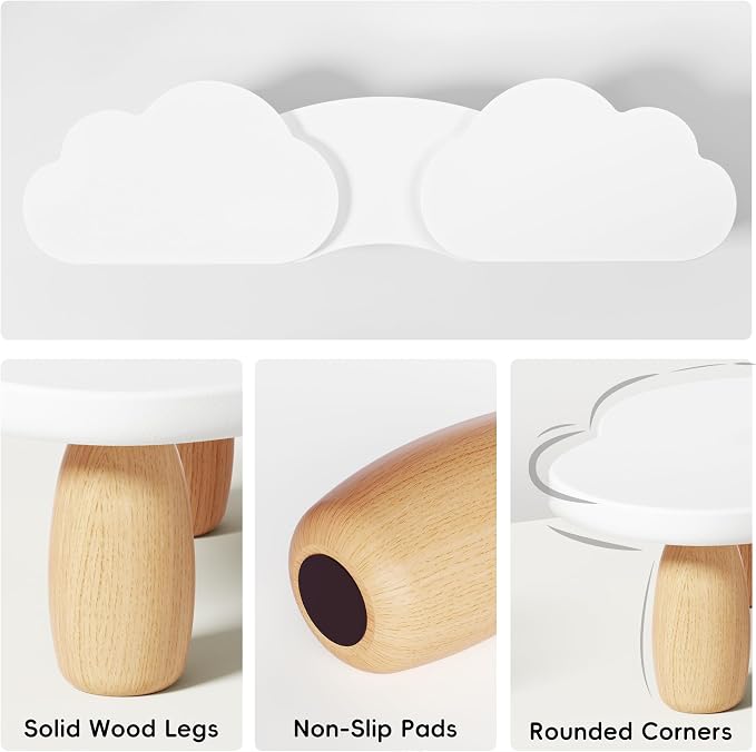 AFOOYO Dual Monitor Stand Riser, Rainbow Cloud Desktop Computer Stand - Image 6