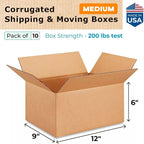 Medium Moving & Shipping Boxes 12x9x6 inches - Image 2