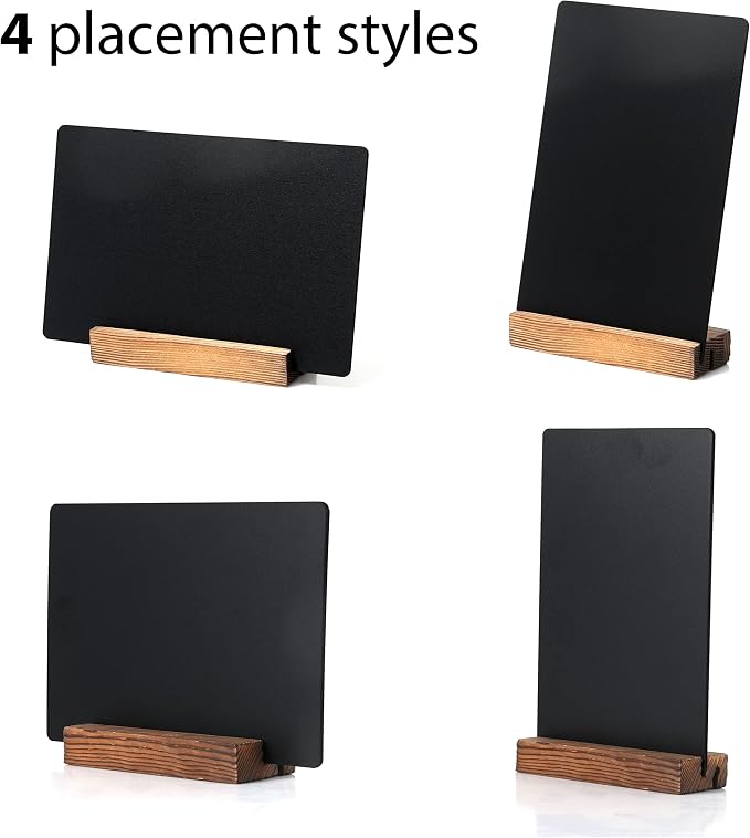 NEWNEWSHOW 8.7x12 Inch Chalkboard Signs, Erasable Message Blackboard Sign - Image 2