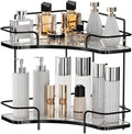 Seoneiro 2 Tier Corner Bathroom Counter Organizer, Cosmetic Skincare Organizer by Seoneiro