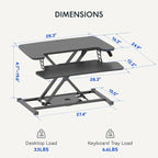 FLEXISPOT Standing Desk Converter 28" Wide Height Adjustable Sit Stand Riser - Image 3