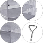 EASEPRES 5 Slot Mesh Desk Organizer Tray, File Paper Letter Folder Holder - Image 5