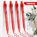 deegtran Pens Bulk, 50 Pack No Bleed Red Ink Click Pens - Image 3