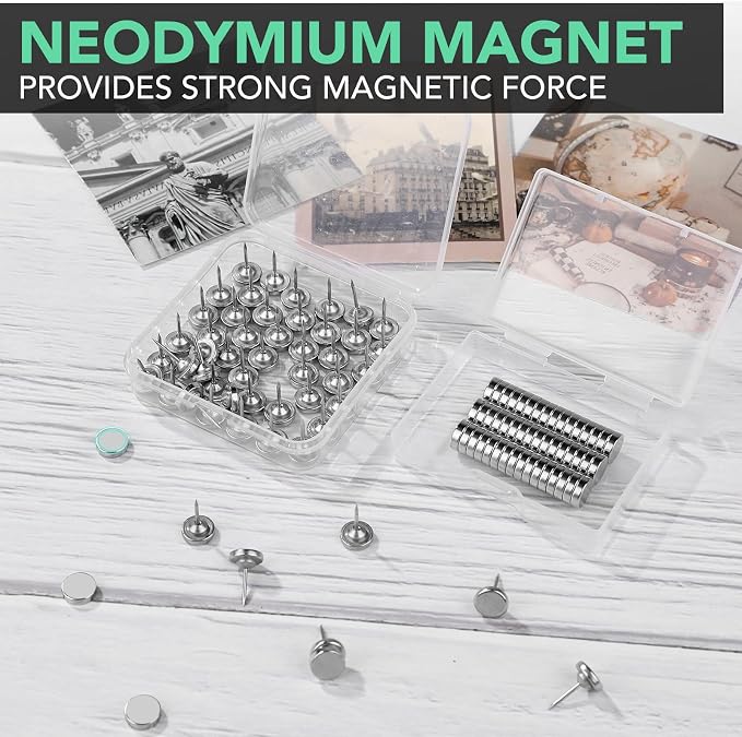 E BAVITE Magnetic Push Pins, 20 Sets Magnet Thumbtack - Image 5