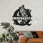 Personalized Custom Letter Name metal Signs, Custom Black Letter Monogram Wall - Image 3