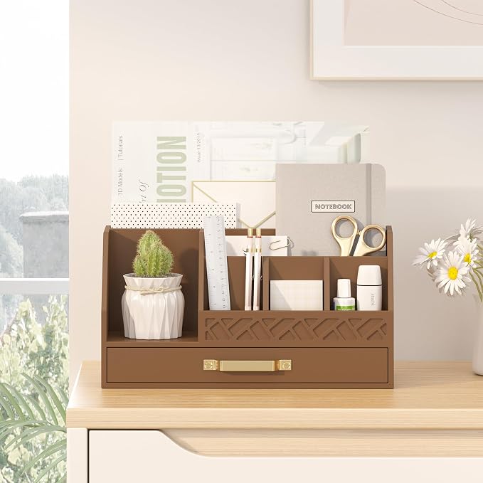 Wisuce Essentials Bamboo Desk Organizer - Image 2