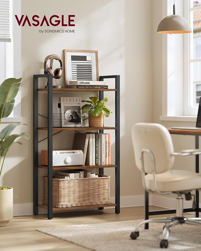 VASAGLE 4-Tier Bookshelf, Bookcase - Image 2
