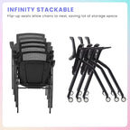 12 Pack Stackable Conference Room Chairs - Image 5