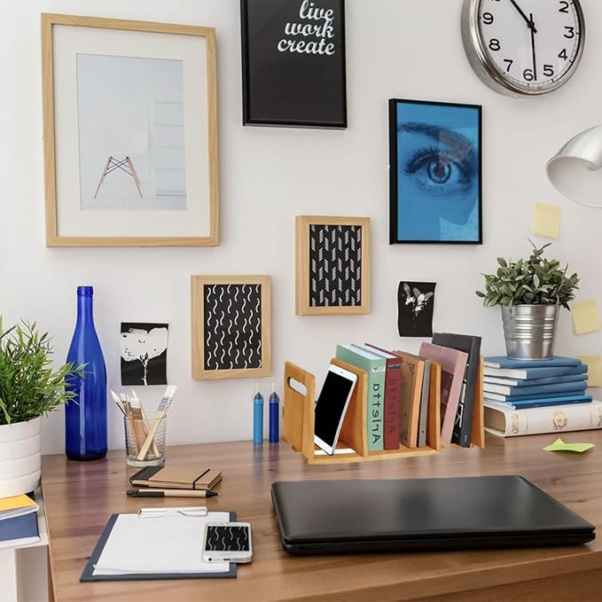 Fox Claw Desktop Bookshelf Expandable Desktop Organizer Counter Bookcase Desk - Image 4