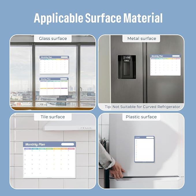 loukin Dry Erase Mini Note 6 Pack, Electrostatic Adsorption Whiteboard Sticker - Image 5
