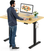 SANODESK Electric Standing Desk 48 x 30 Inches Whole-Piece Desktop Height by sanodesk