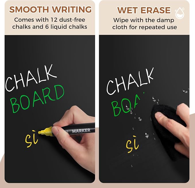 SELEAD 100% Real Wood Frame Small Magnetic Chalkboard Sign - Image 7