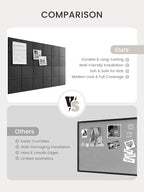 Bumusty Large Cork Board Alternative-36 x24 Felt Bulletin Board Tiles, - Image 7