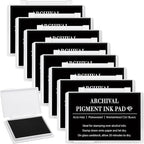 MotiMind 8 Pcs Black Archival Pigment Waterproof Ink Pad by MotiMind