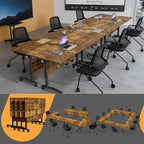 Folding Conference Table 4ft 5ft, Foldable Office Meeting Desk by Unknown