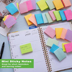 Mini Sticky Notes 1.5x2 in, 10 Colors Bright Small Sticky Notes Pad Strong - Image 2