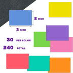 240 PCS Colored Labels Stickers 3 x 2 Inch Rectangular Moving Labels 8 Colors - Image 3