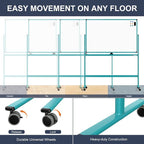 Mobile Whiteboard on Wheels, 48x32 Inches Rolling Whiteboard, Magnetic Dry - Image 4