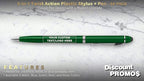 DISCOUNT PROMOS Custom Twist Action Plastic Stylus Pens, Personalized Bulk Pack - Image 2