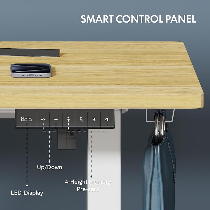 FLEXISPOT One-Piece Electric Standing Desk, 48 x 30 Inches Adjustable Desk - Image 4