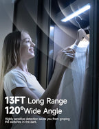 YIGER 2 Packs Under Cabinet Lights, 2000mAh Rechargeable 62 LED White Lighting - Image 2