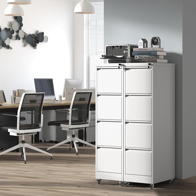 IKIMI 4 Drawer Locking File Cabinet - Image 8
