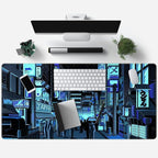 Japanese Gaming Arcade Blue Large Gaming Mouse Pad Keyboard Desk Pad Extended - Image 4