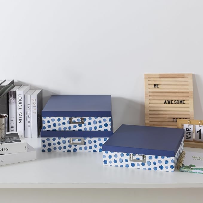 Soul & Lane Blue Spots Decorative Storage Boxes - Image 4