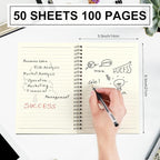 Yahenda 200 Pcs Spiral Notebook Bulk A5 Journal Lined 8.3'' x 5.5'' Writing - Image 3