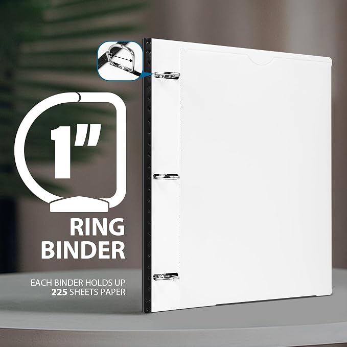 WOT I 1 Inch Telescoping 3 Ring Binder 4 Pack, Expandable Flexible Binder - Image 5