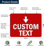Custom Arrow, Custom Directional Sign, Down Arrow, 18x24 Inches, Rust Free .063 - Image 6